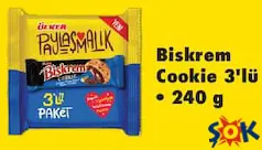 ÜLKER BİSKREM COOKİE 3'LÜ BİSKÜVİ 240 G